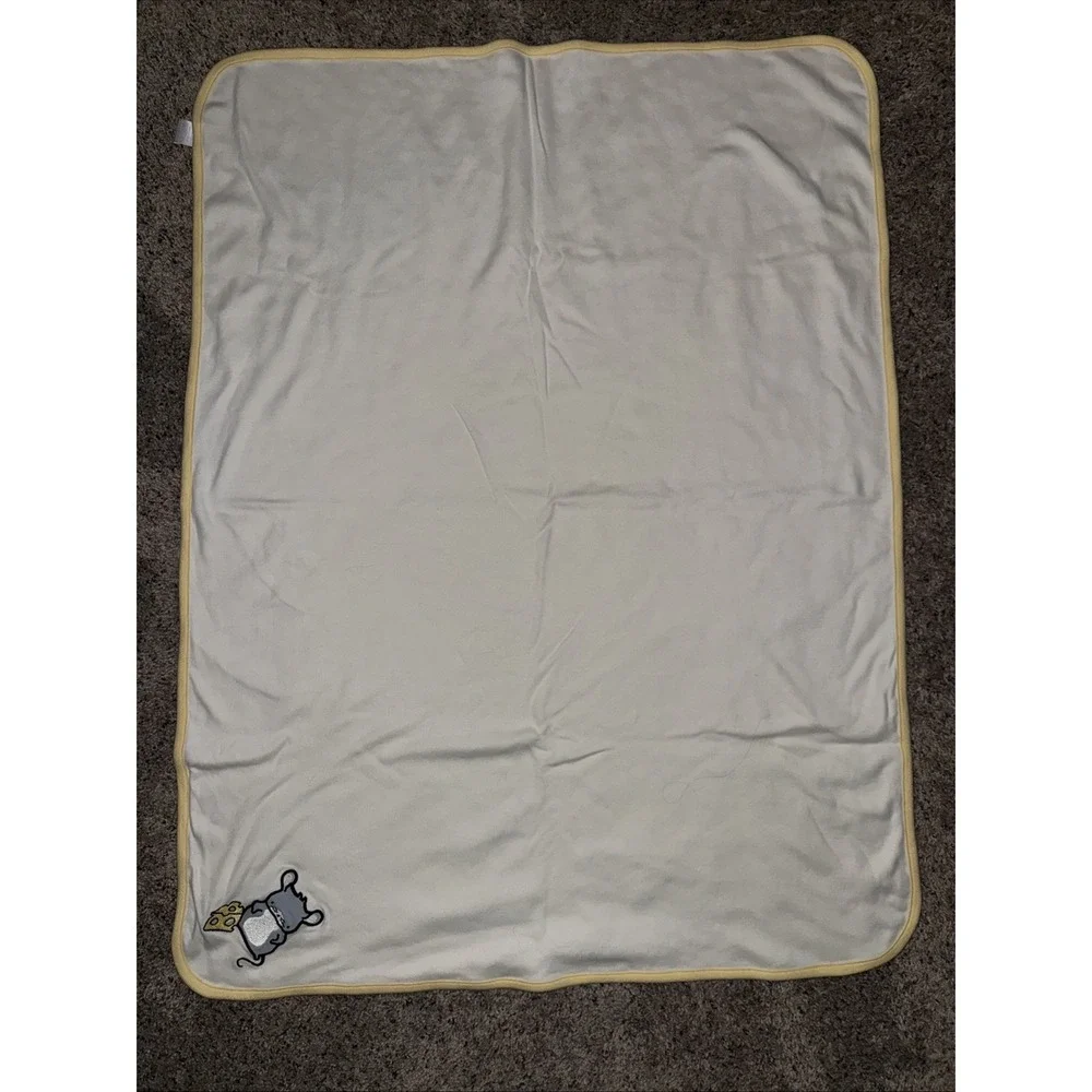Vintage Gymboree Mouse And Cheese Y2K Blanket Yellow White 2000